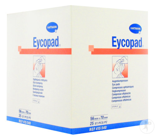 Hartmann Eycopad Compresses Ophtalmiques Stériles 56x70mm Pièces 25 (4155407)