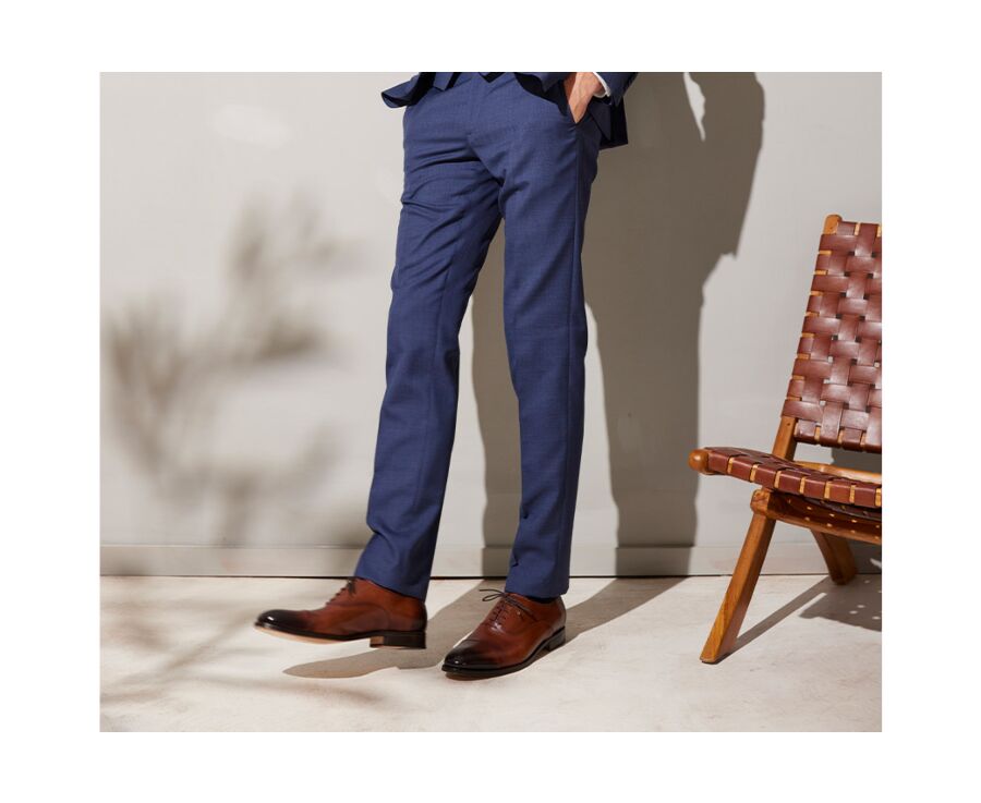 Pantalon de costume homme Bleu Chiné - LAZARE