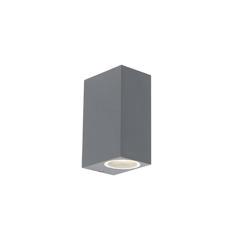 Set van 4 wandlampen donkergrijs 2-lichts IP44 - Baleno
