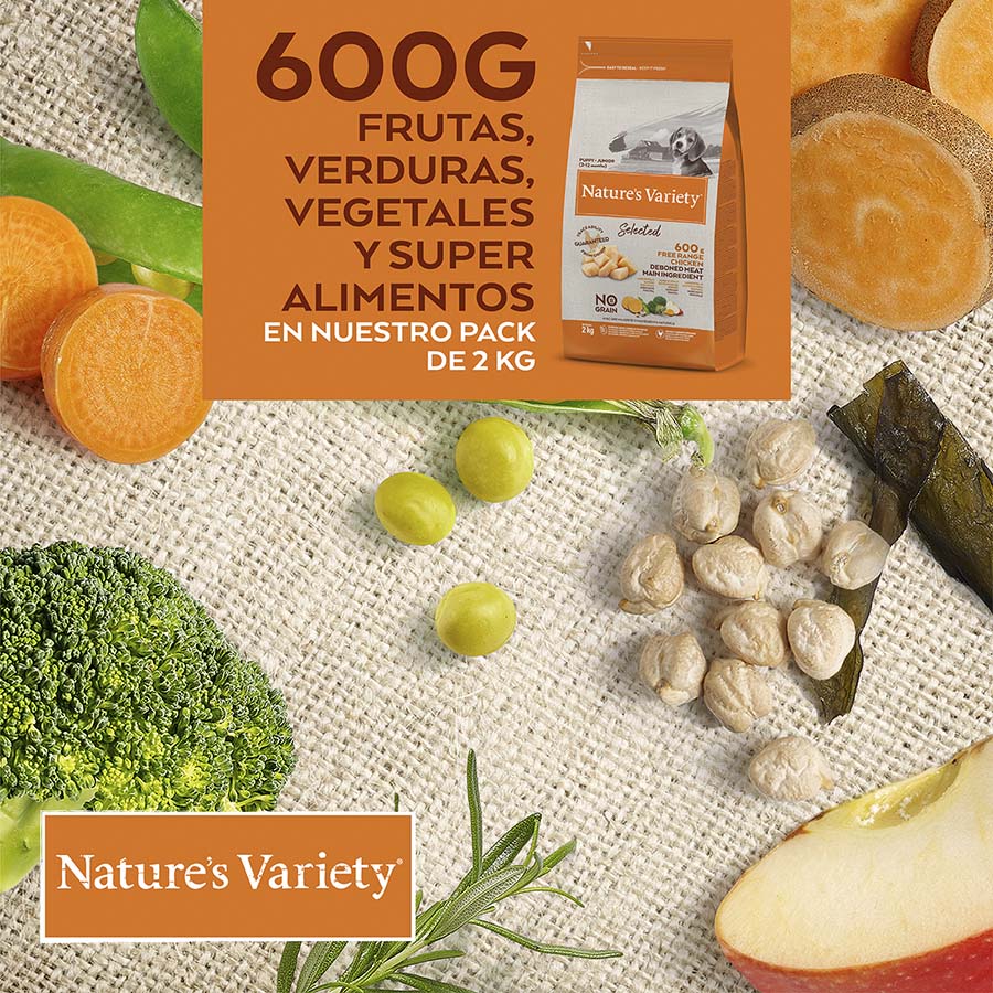 Ração para filhotes Nature's Variety Selected Chicken