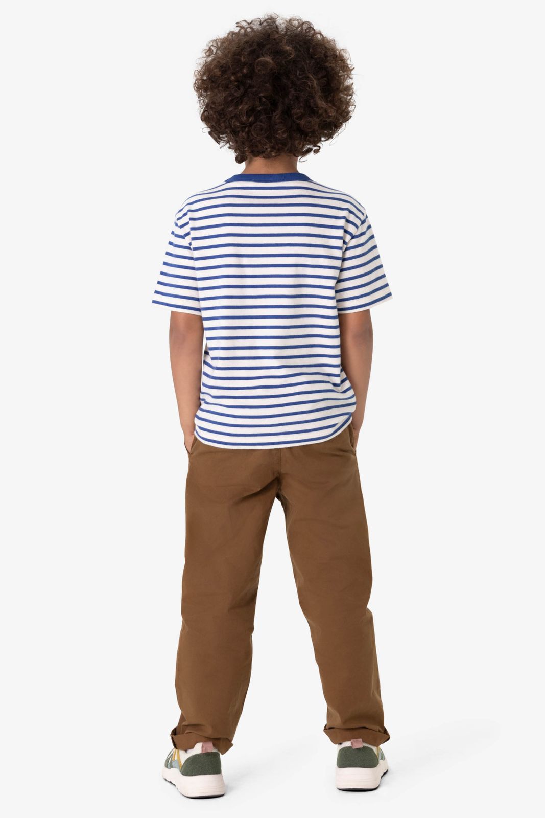 Bruine pull on broek met aantrekkoorden