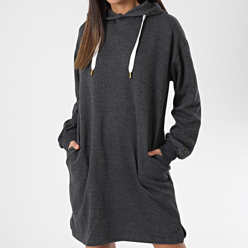 Robe Sweat Capuche Femme JW22 Gris Chiné