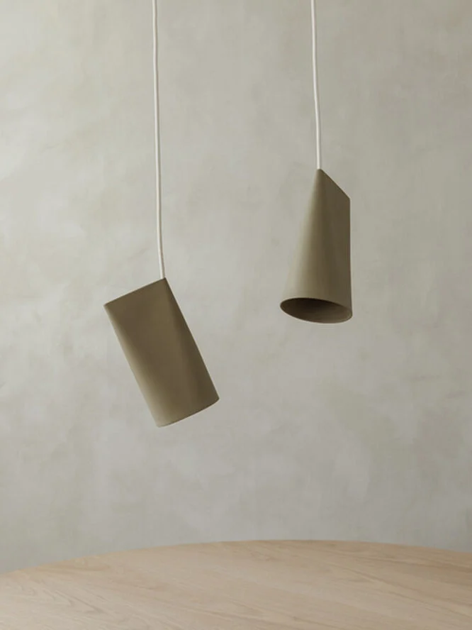Moebe Ceramic Pendant, Narrow Terracotta