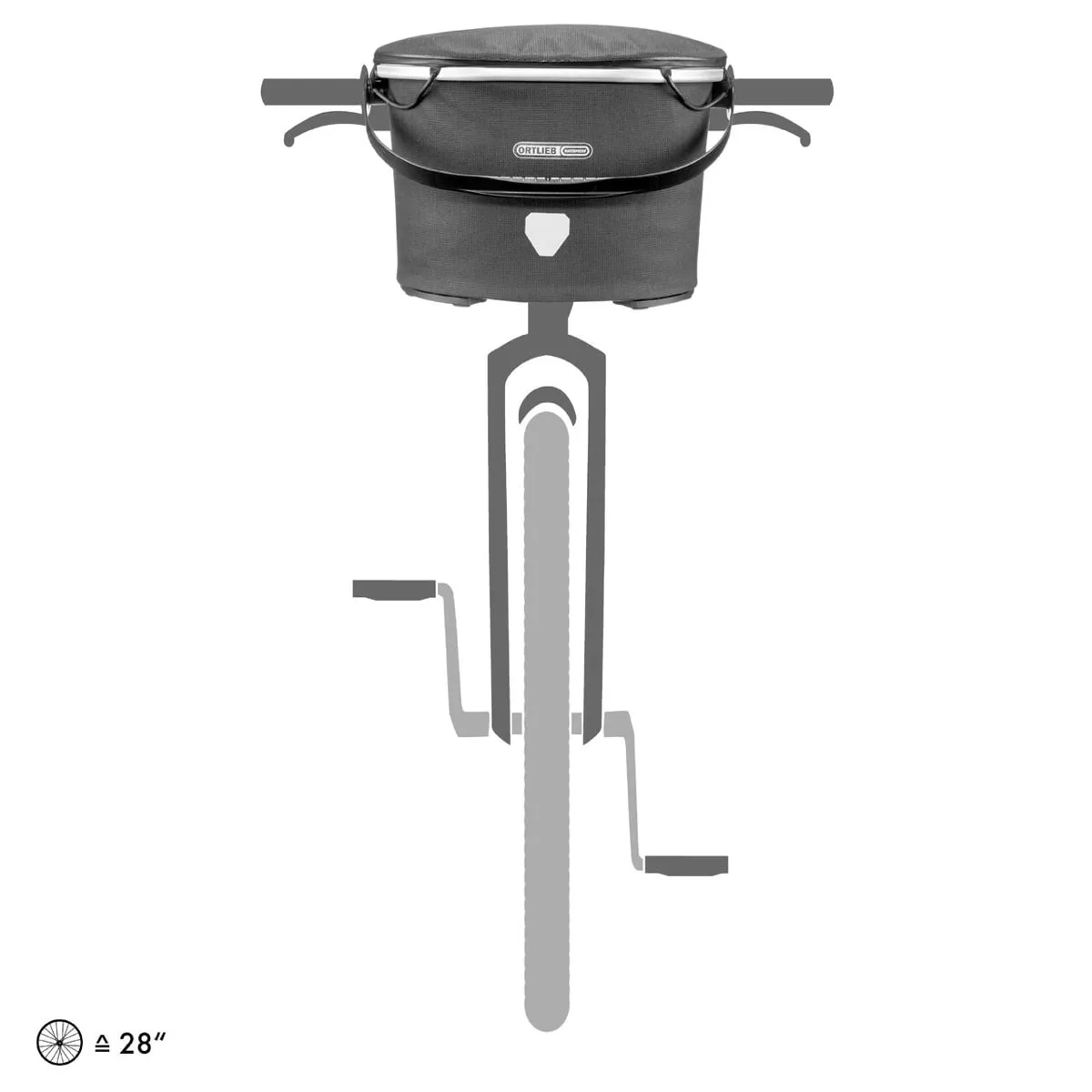 Ortlieb Up-Town Urban Handlebar mount Pepper