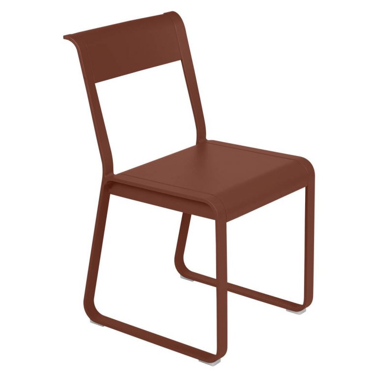 Fermob Bellevie V2 tuinstoel met slede onderstel Red Ochre