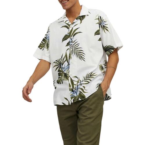 Jack & Jones - JPRBLATROPIC RESORT SHIRT S/S RELAX Blanco