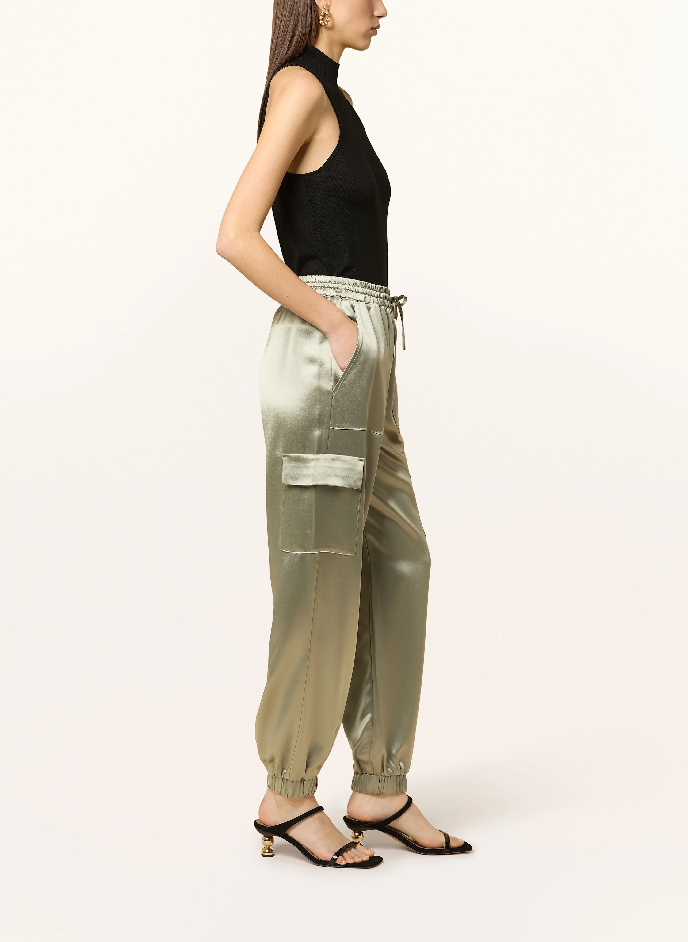 GUESS Cargohose MARZIA aus Satin