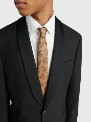 Blazer de gabardine com abotoamento simples