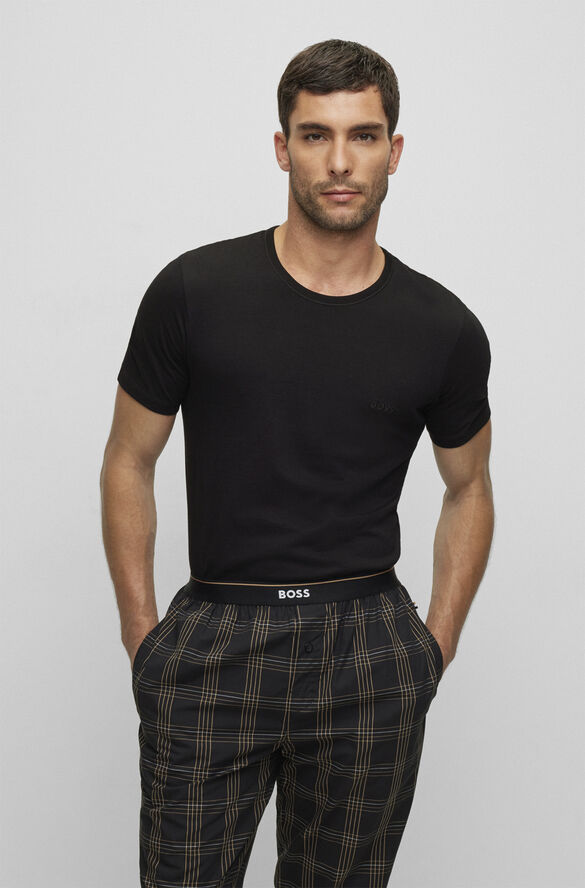 BOSS TShirt RN 3P Classic Open blue