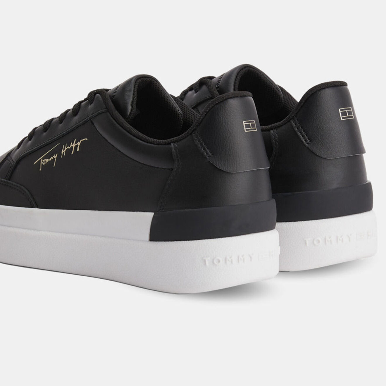 Tommy Hilfiger Baskets en Cuir Signature noires