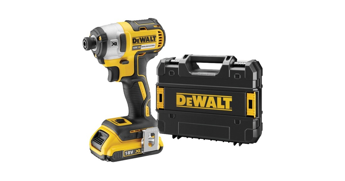 DEWALTDCF887P2-QW 18V XR Brushless Slagschroevendraaier  (Geel/zwart, Incl. 2x Li-Ionen XR Accu 5,0Ah, TSTAK koffer)