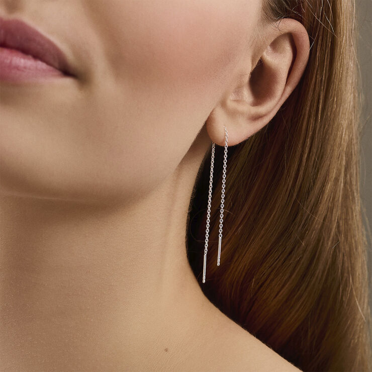 Pernille Corydon Jewellery Plain Earchains 12 cm Sølv