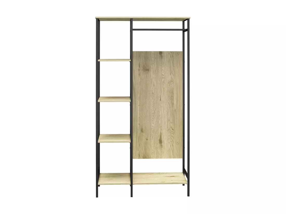 Modine | Armoire avec 5 étagères en panneaux de particules nature