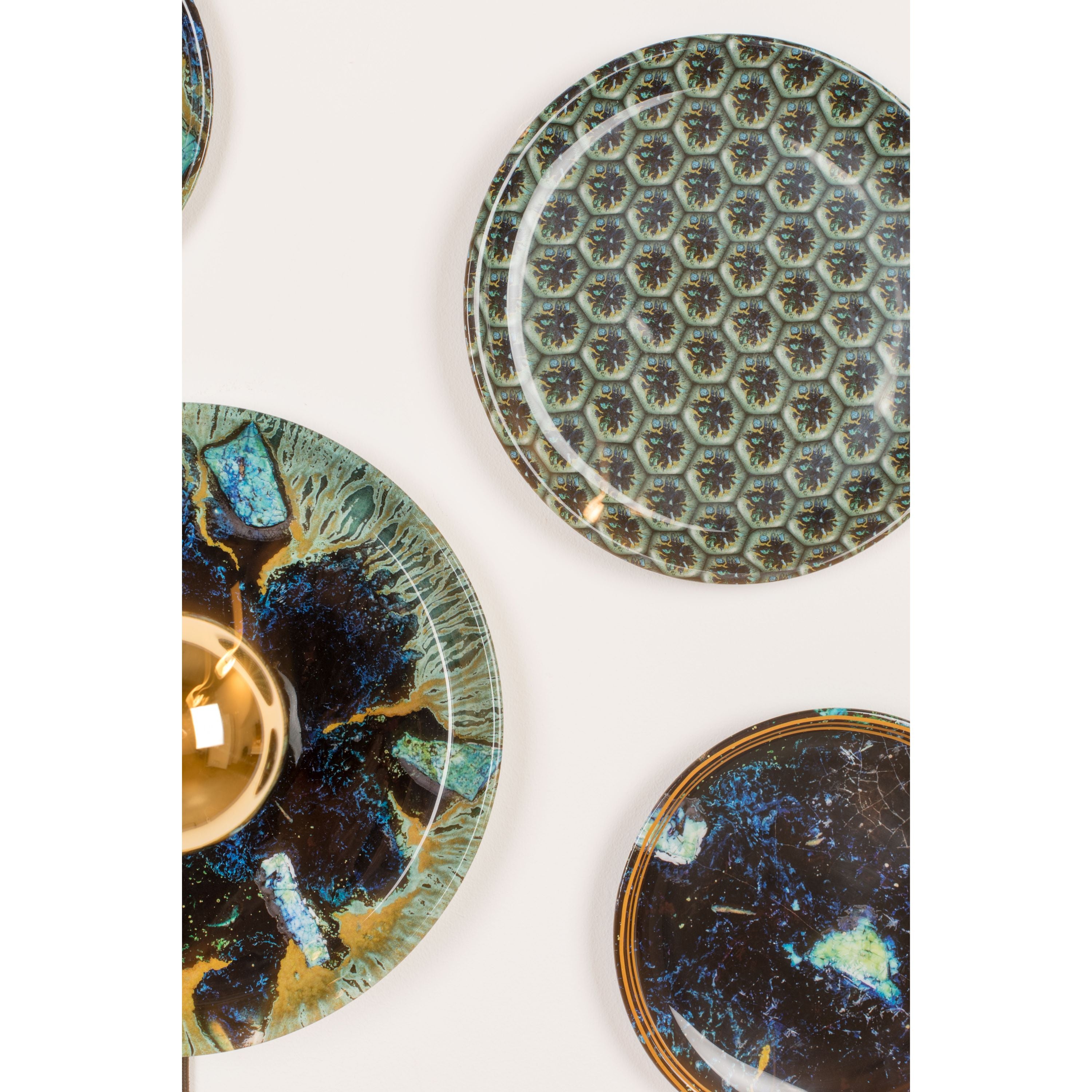 Bold Monkey No Food Here wandlamp (set van 4) hexagon - Groen