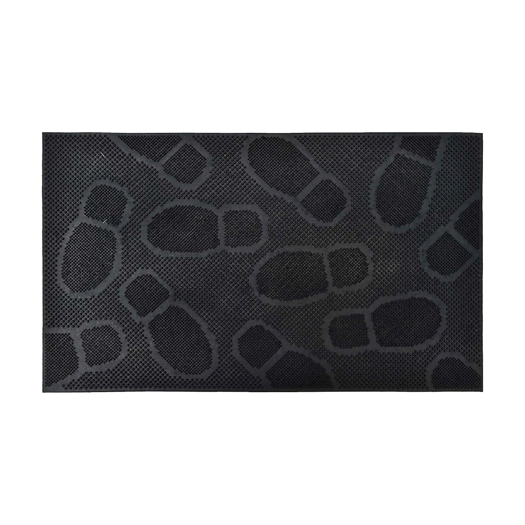 Tapis d'entrée picot caoutchouc dessin pieds 45x75cm