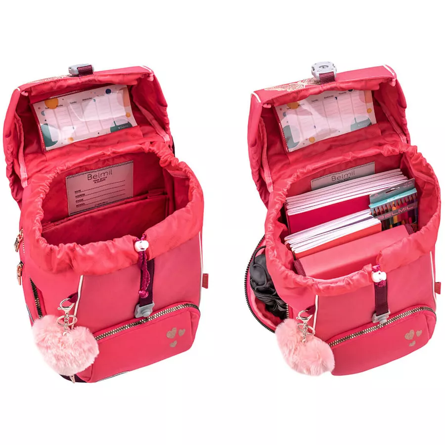 Belmil Schulranzen Premium Comfy Plus Set 5-teilig Coral