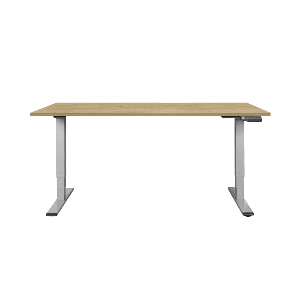 CONTINI höhenverstellbarer Bürotisch 180 x 80 cm Eichedekor / Gestell dunkelgrau