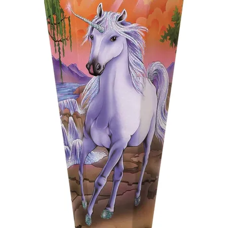 Roth Glitter Schultüte, Einhorn, 85cm, 6-eckig