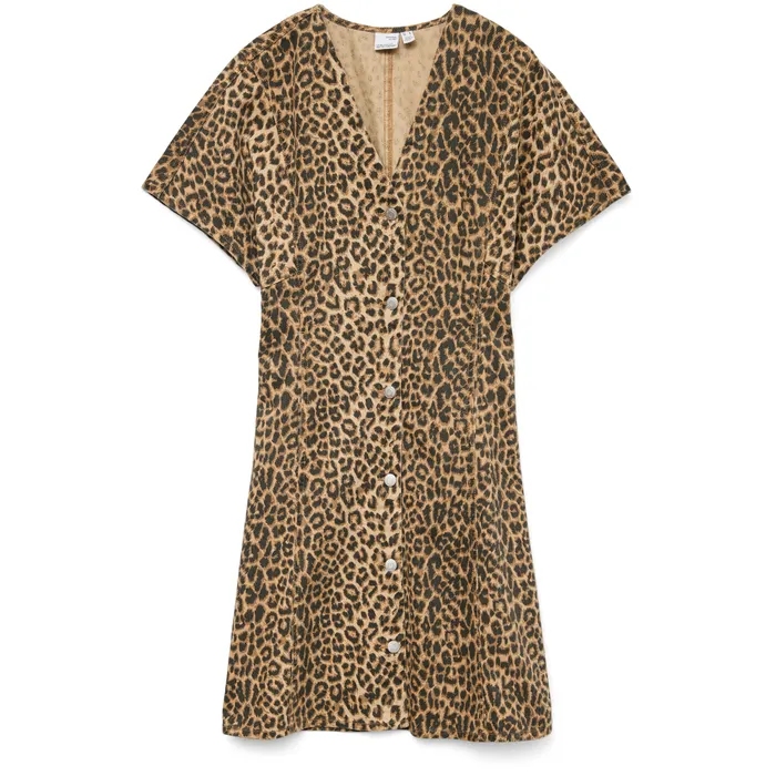 Vero Moda Penelope V-neck Denim Short Jurk Dames