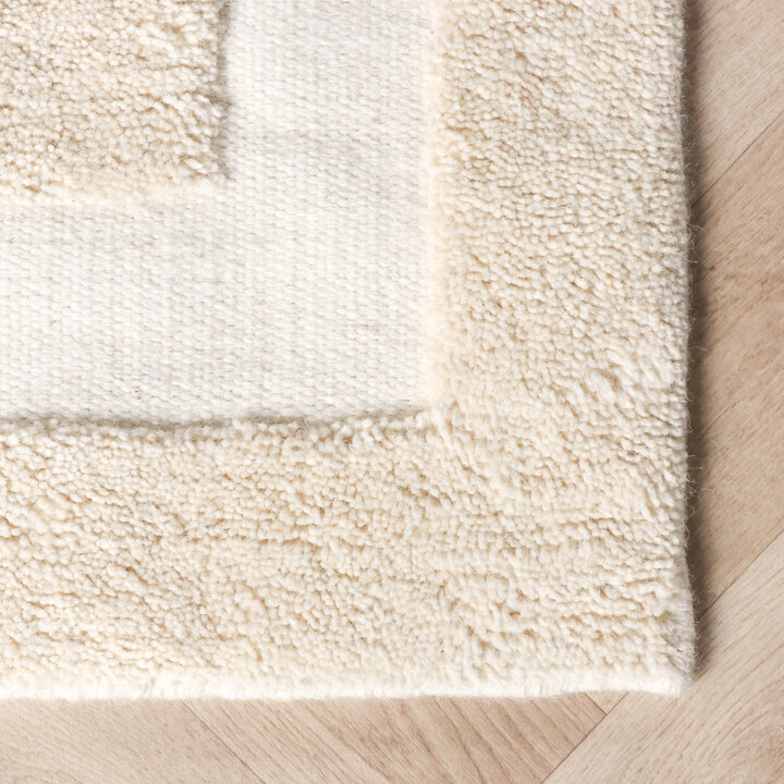 Wollen vloerkleed - Judith Border Creme