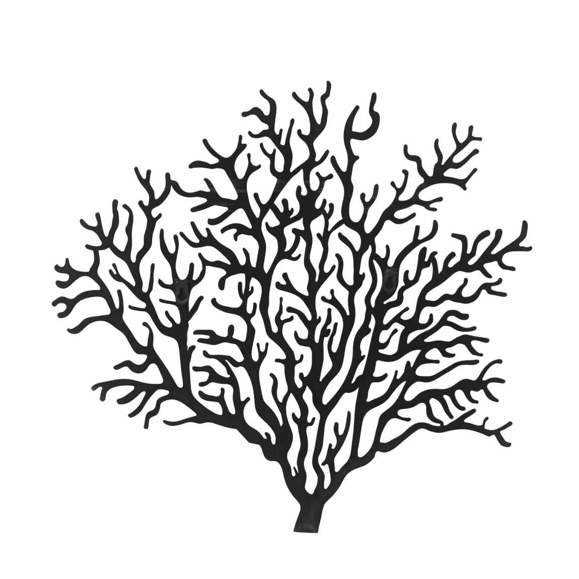 Décoration murale en métal (H56 cm) Corail Noir