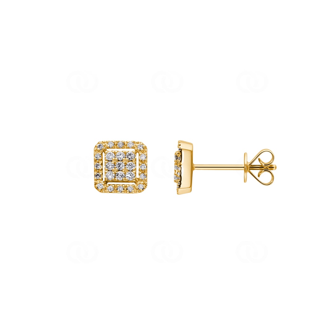 0.24 Karat Diamantohrstecker 750/18 K Gelbgold