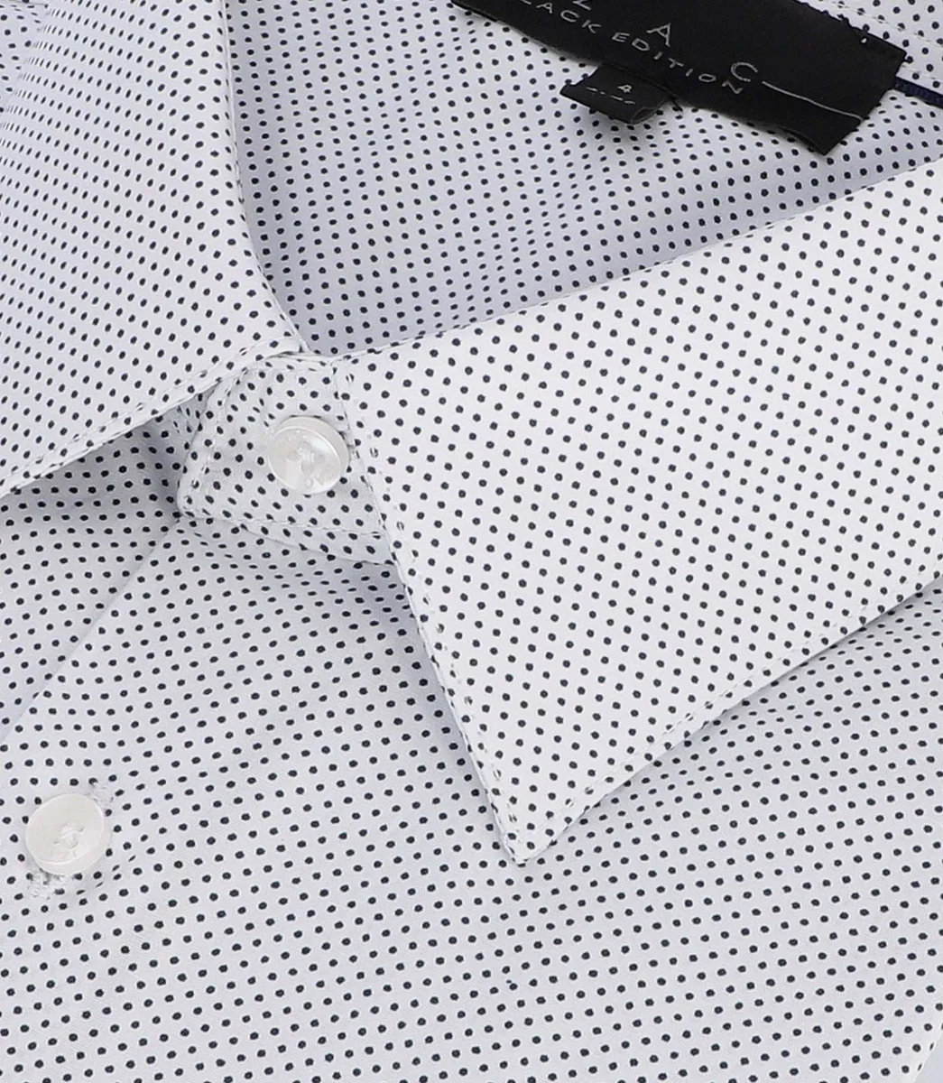 Chemise à imprimé à pois blanc PATRICE