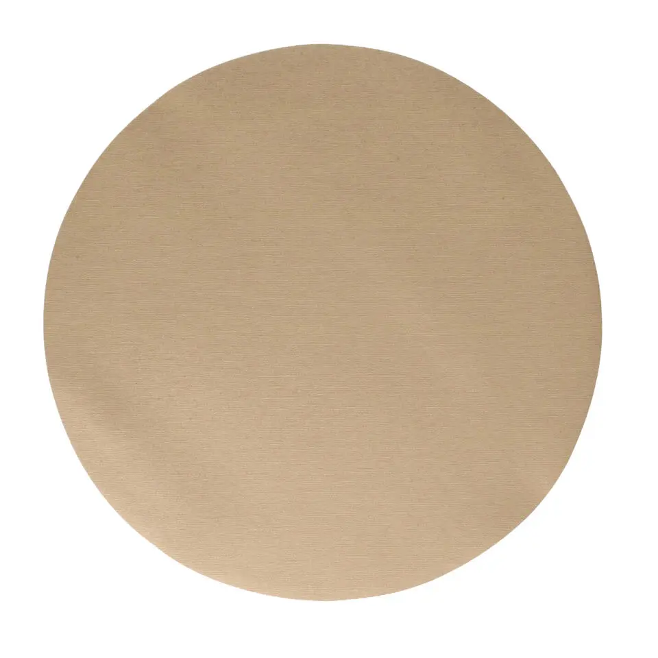 Wicotex Placemats Uni - taupe - rond 38 cm - Teflon coating