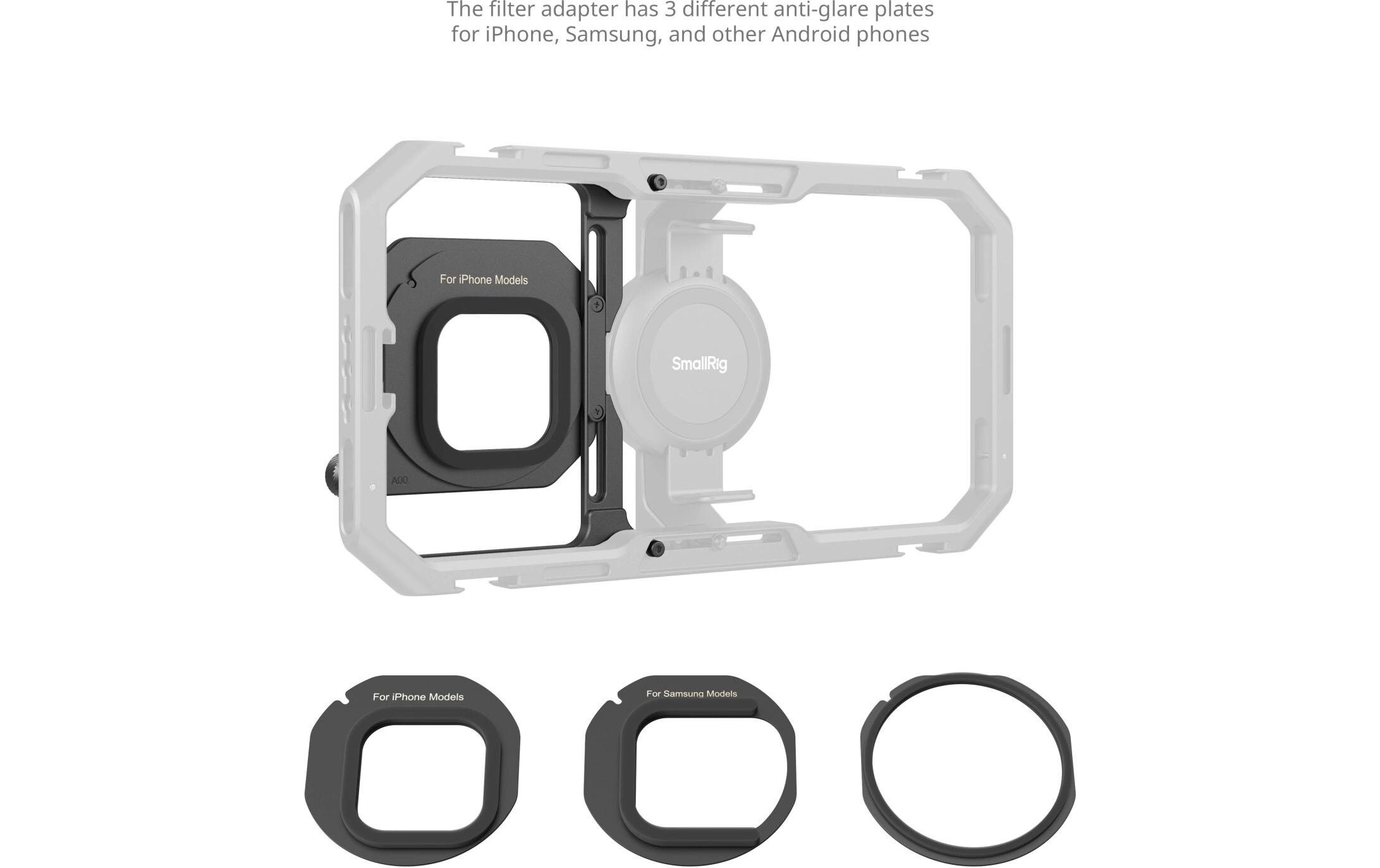 Magnetischer Filteradapter für Cage 67 mm (4299B)Filteradapter mit 3 austauschbaren Blendschutzpads