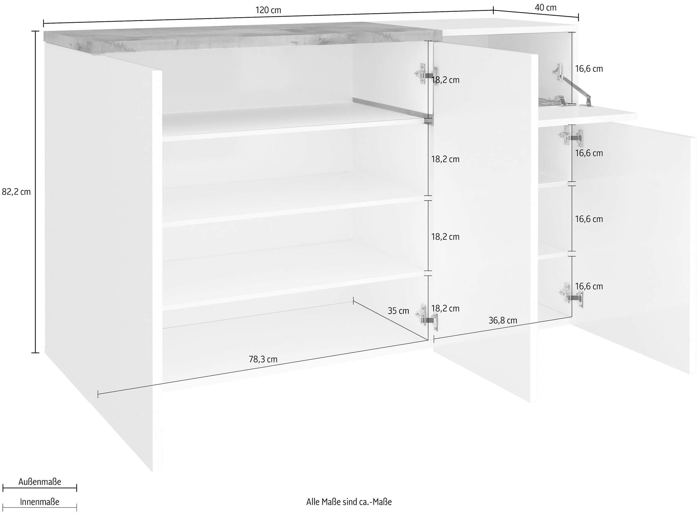 INOSIGN Schuhschrank »Zet« Breite 120 cm