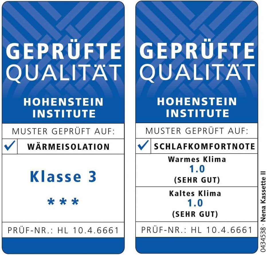 Billerbeck 4536370001 Daunendecke 306 Nena Kassette II, 135 / 200 cm weiß
