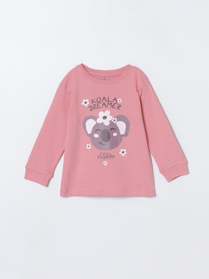 Conjunto com 2 pijamas combinando - Rosa Claro