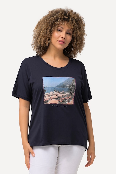T-Shirt, Fotomotiv, Oversized, Rundhals, Halbarm