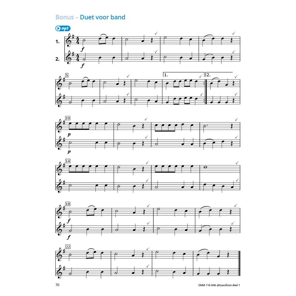 Hal Leonard Samen Leren Samenspelen Altsaxofoon 1 complete methode voor individueel en groepsonderwijs