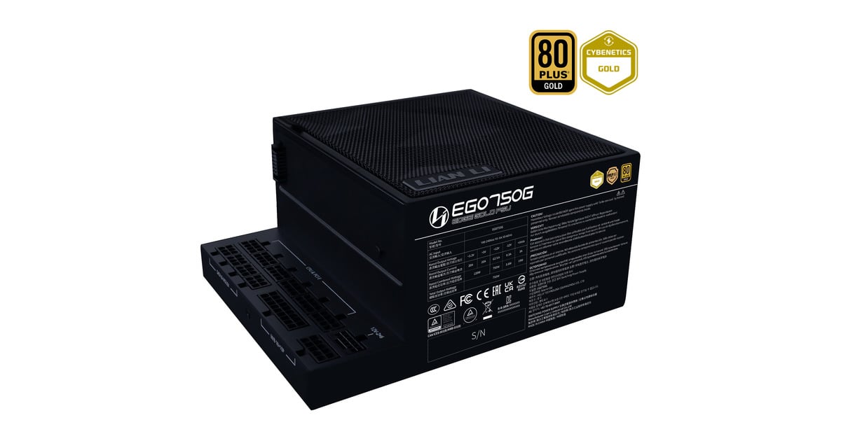 Lian LiEDGE GOLD 750 modulaire 750 watt voeding   (Zwart, 1x 12V-2x6, 3x PCIe)