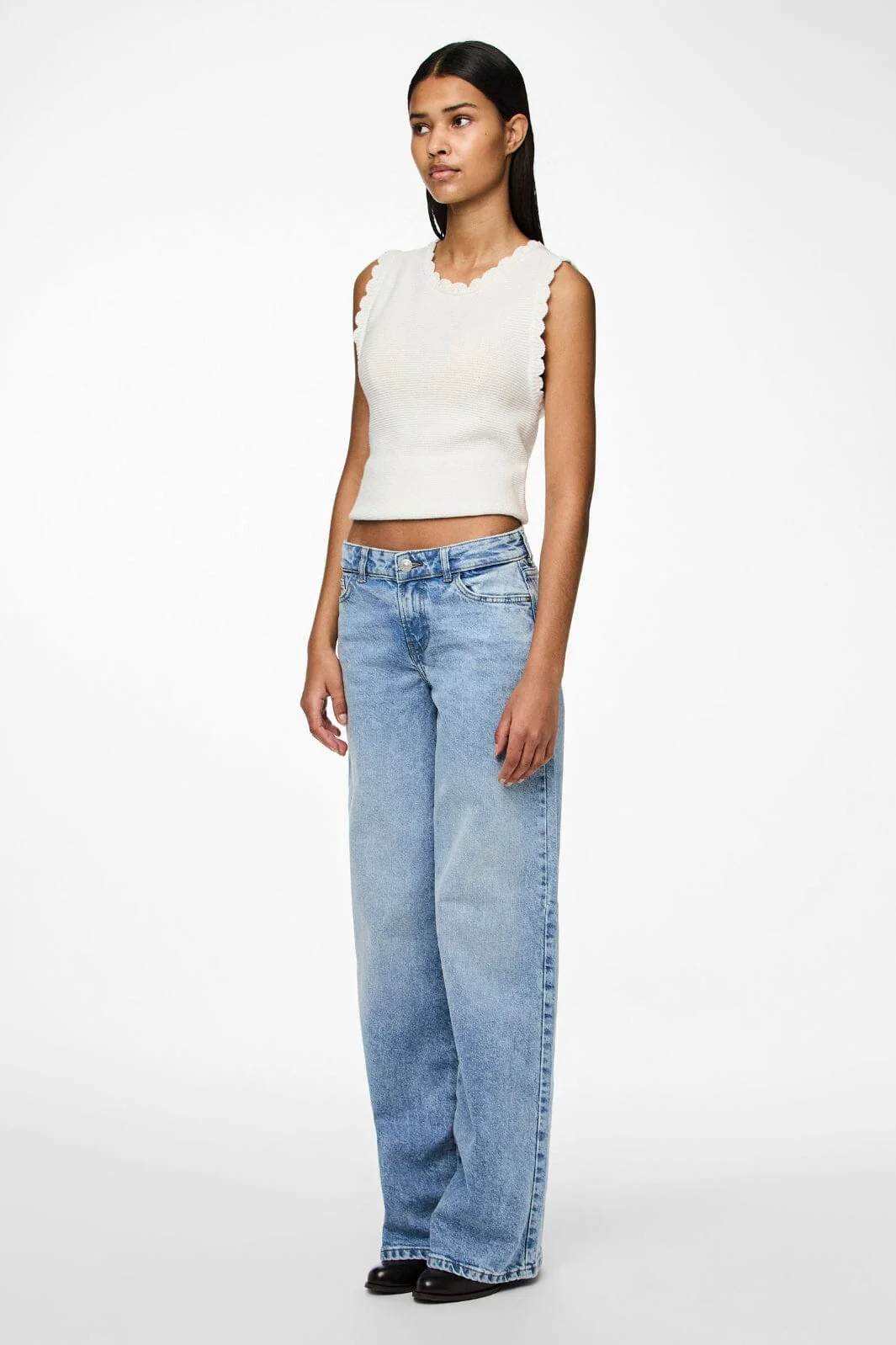 Pieces Pcselma Lw Wide Jeans Lb