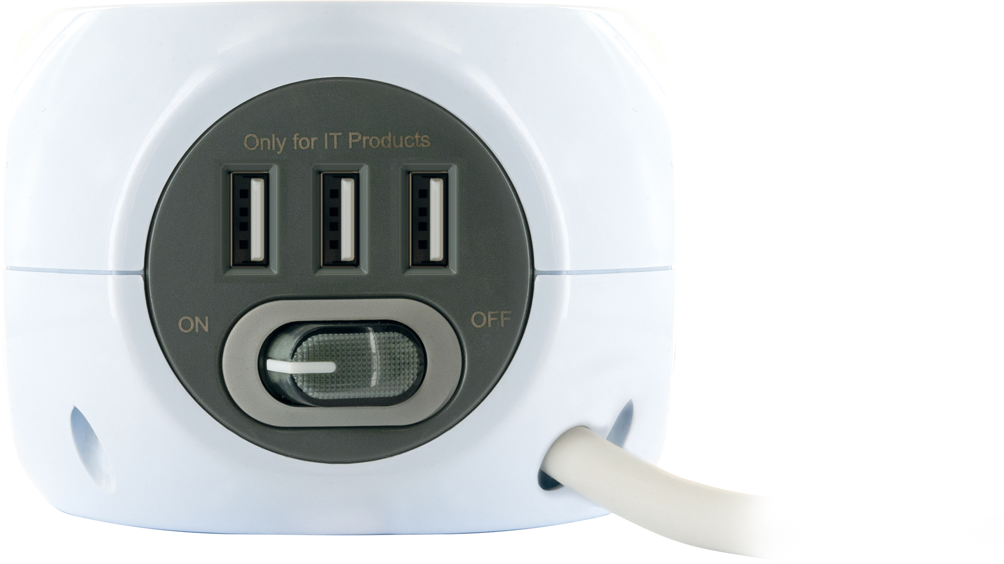 Schwaiger 3-voudige kubus contactdoos met 3x USB