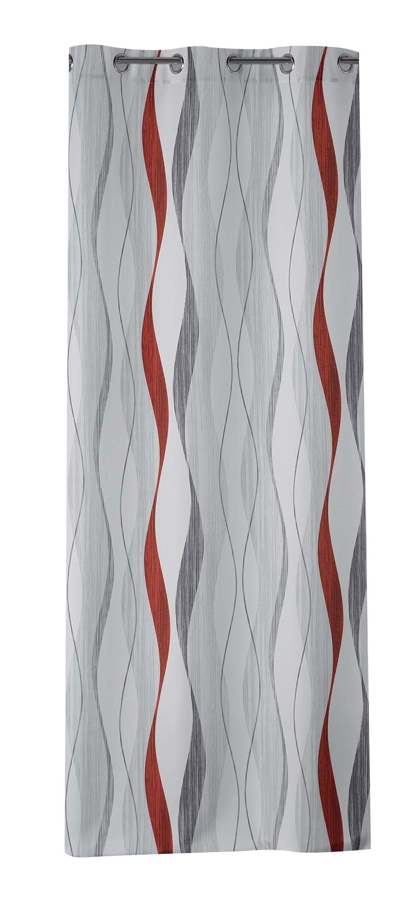 Retro Flächen Muster Vorhang 140x260 Vorhänge Schal Schlafzimmer blickdicht grau