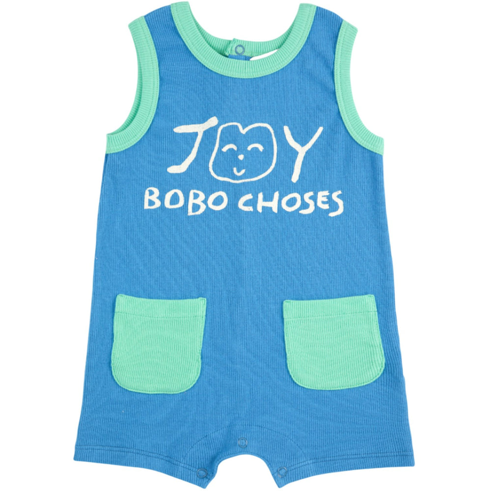 Køb Bobo Choses Blue Smiling Blue Playsuit