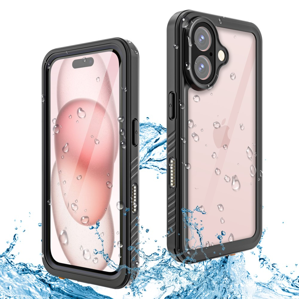 iPhone 16 Wasserfeste Outdoor Schutz Hülle (IP68) - Schwarz