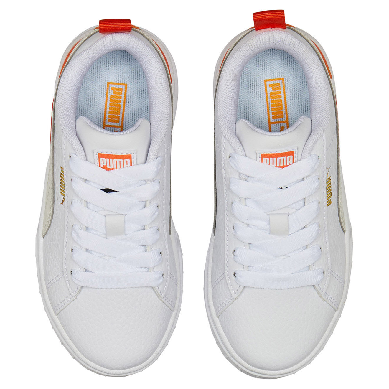 Puma Baskets Mayze Lth blanc/orange