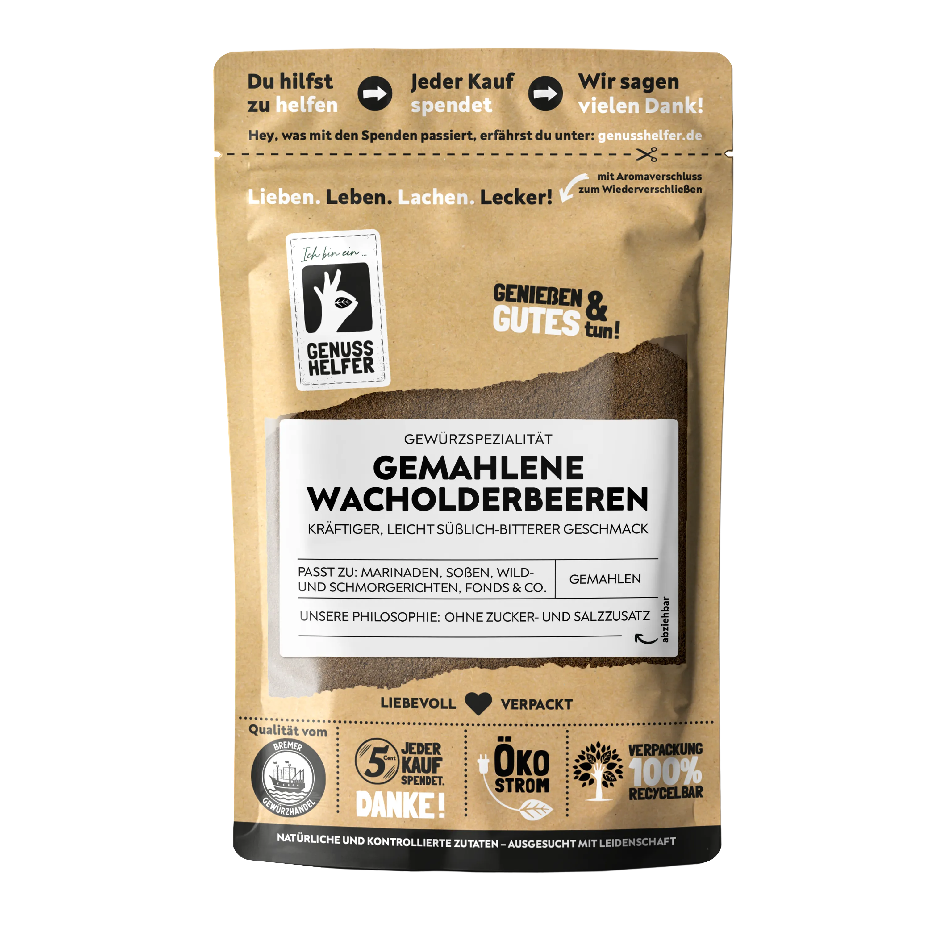 Wacholderbeeren, gemahlen