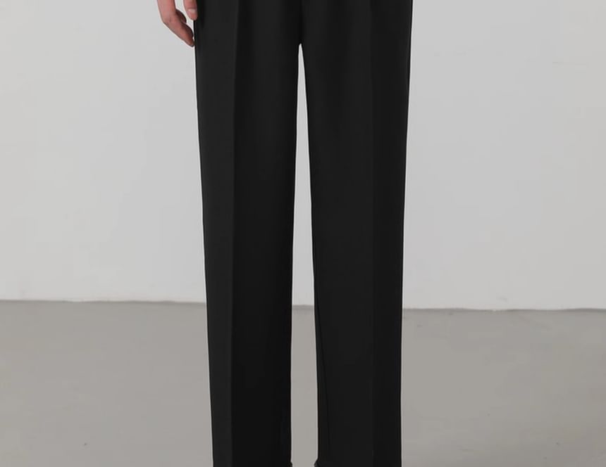 Remeefa - Mid Rise Plain Straight Leg Broek