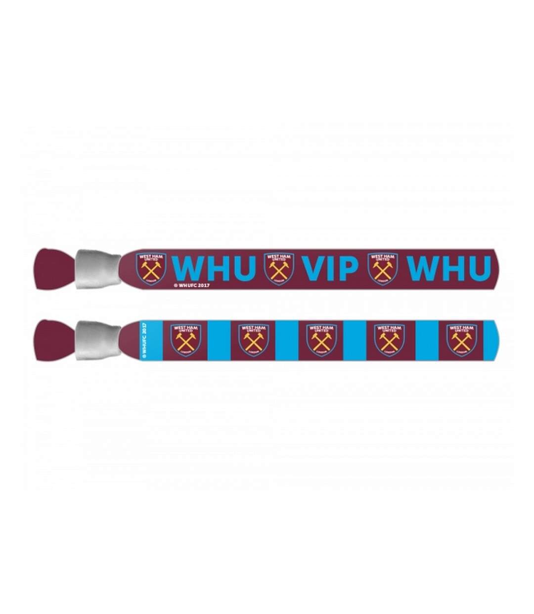 West Ham United FC - Bracelet en tissu (Bordeaux / Bleu) (Taille Unique) - UTBS1242