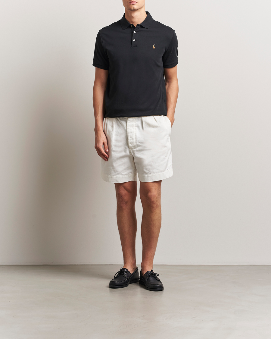 Polo Ralph Lauren Custom Slim Fit Cotton Polo Polo Black