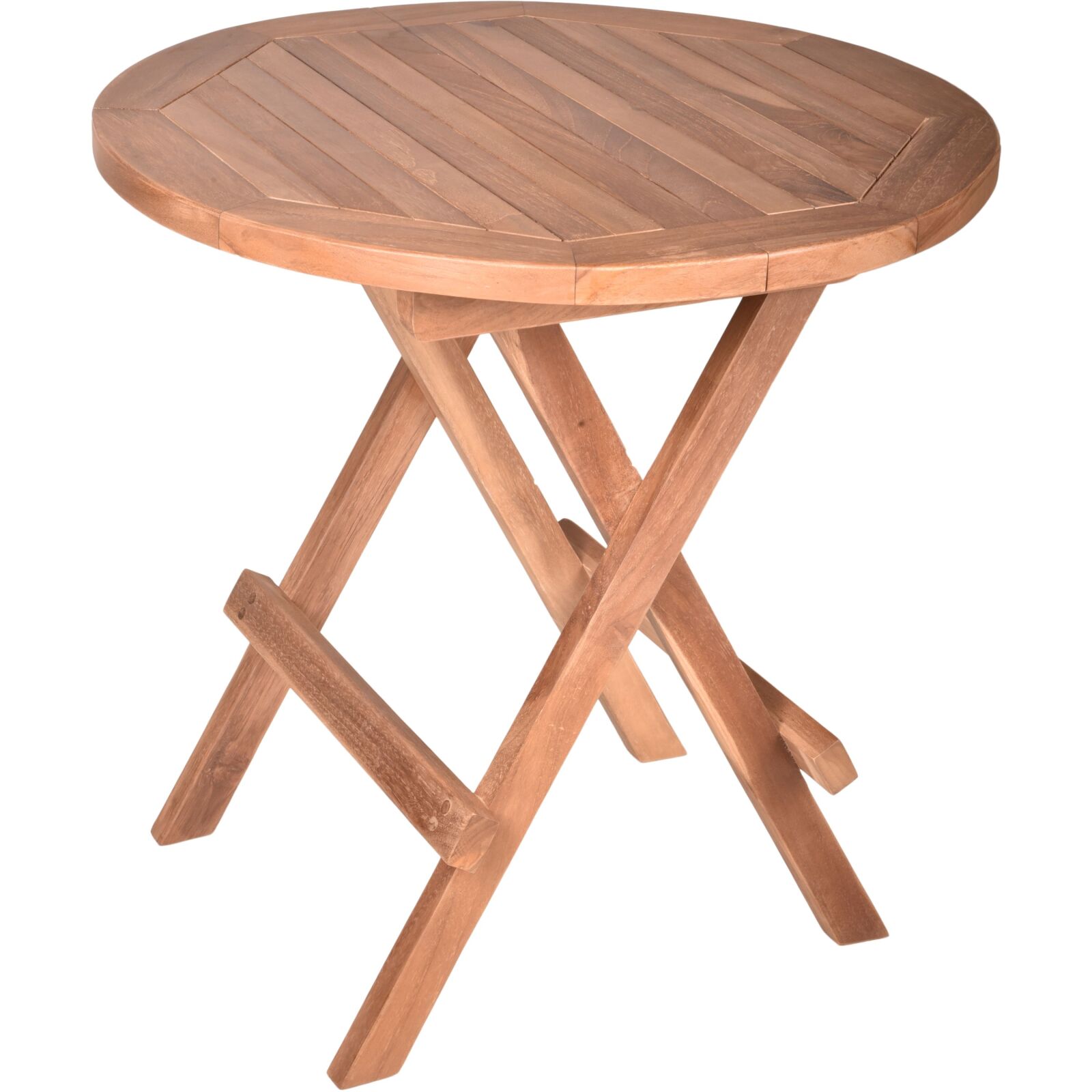 Klapptisch MITAN - Teak natur - Ø 50 cm