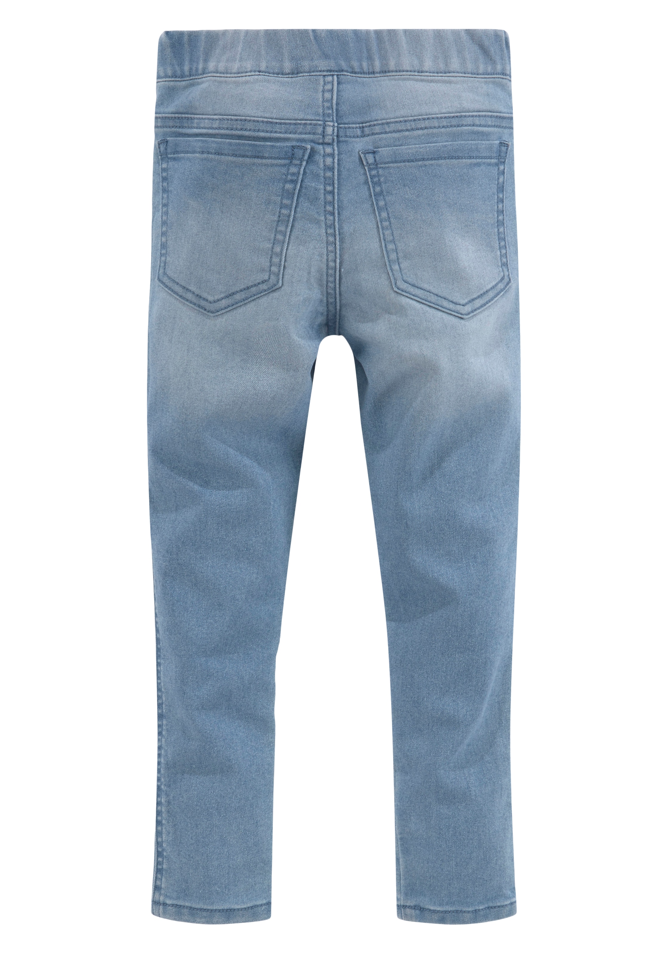 KIDSWORLD Jeansjeggings », Strecht-Jeans in Schlupfform« schmale Beinform,  mit Used-Waschung,  normale Leibhöhe