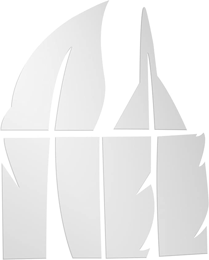 (17x73cm) Wand Aufkleber Spiegel Home Deko 3D Wandsticker - Feder