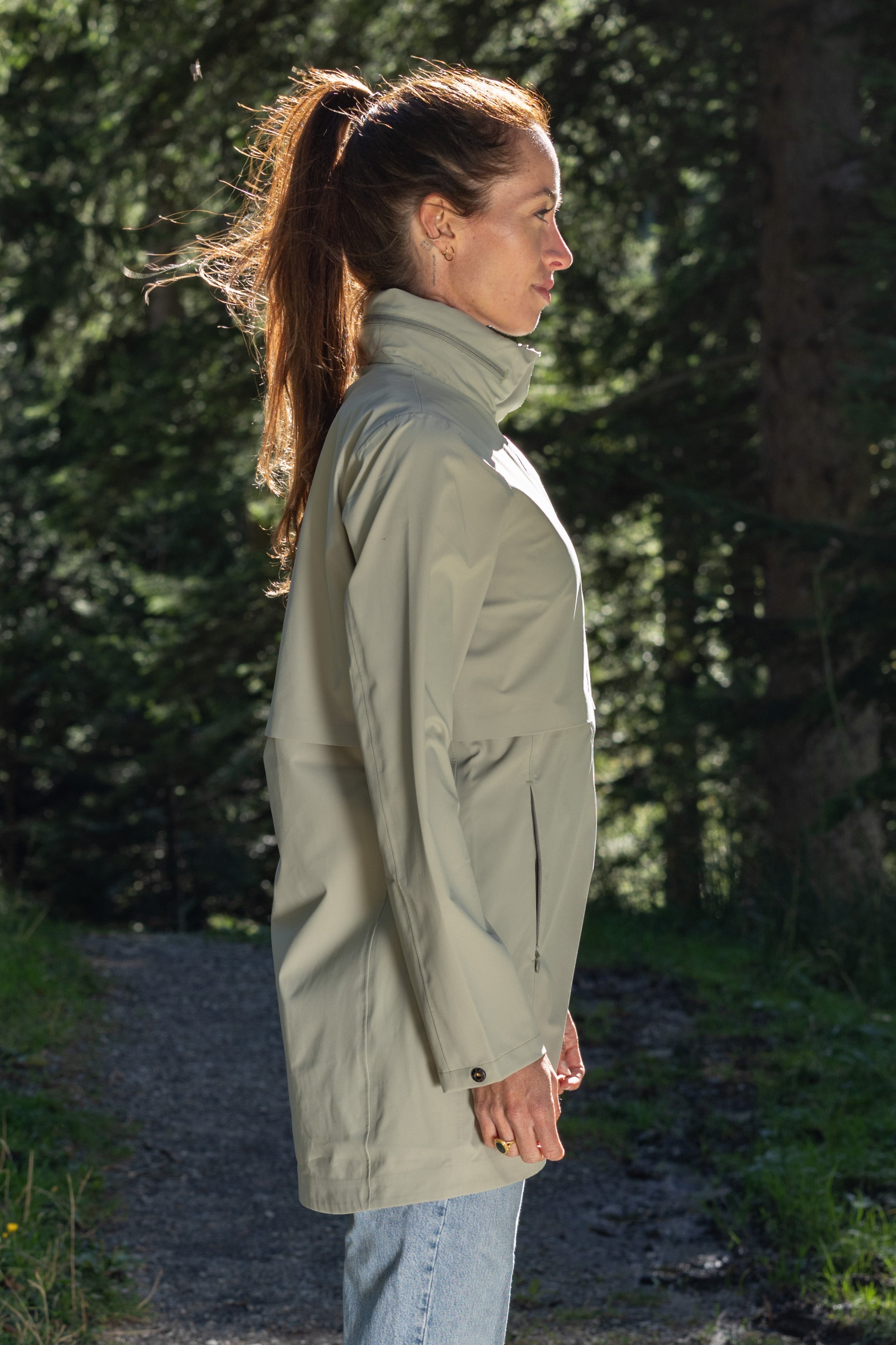 Frauen 3-Lagen Regenmantel Penny sea grass