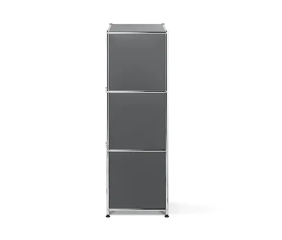 Regal Metall »CN3« mit 2 Klappenfächern, grau